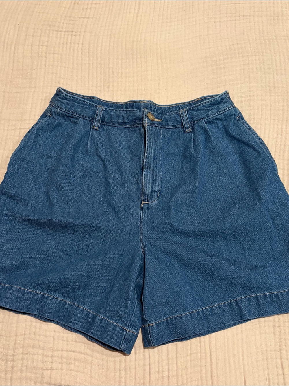 Old Navy Dark Blue High-Waist Denim Shorts